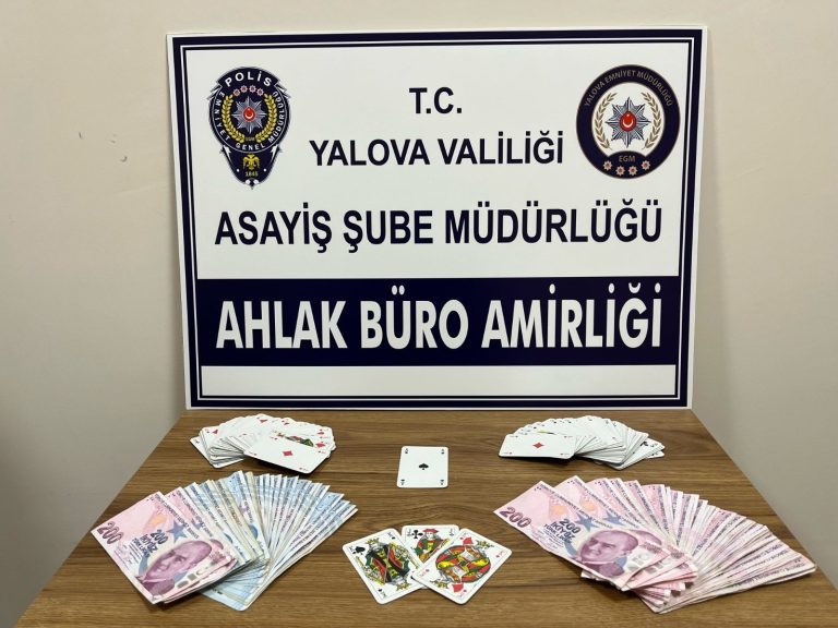 Yalova’da kumar oynayan 13 kişiye 83 bin 525 lira ceza