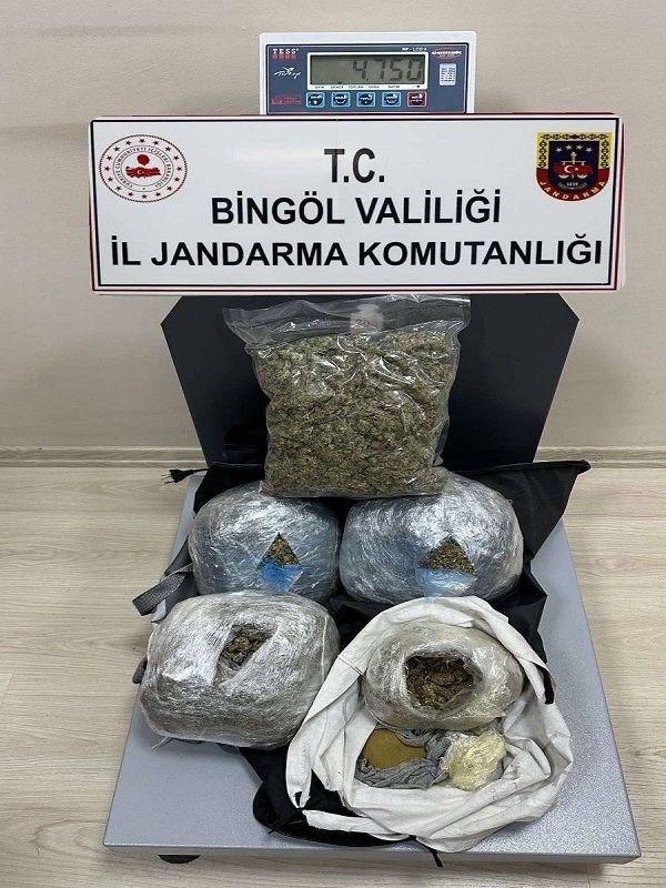Bingöl’de uyuşturucu madde ele geçirildi: 2 gözaltı