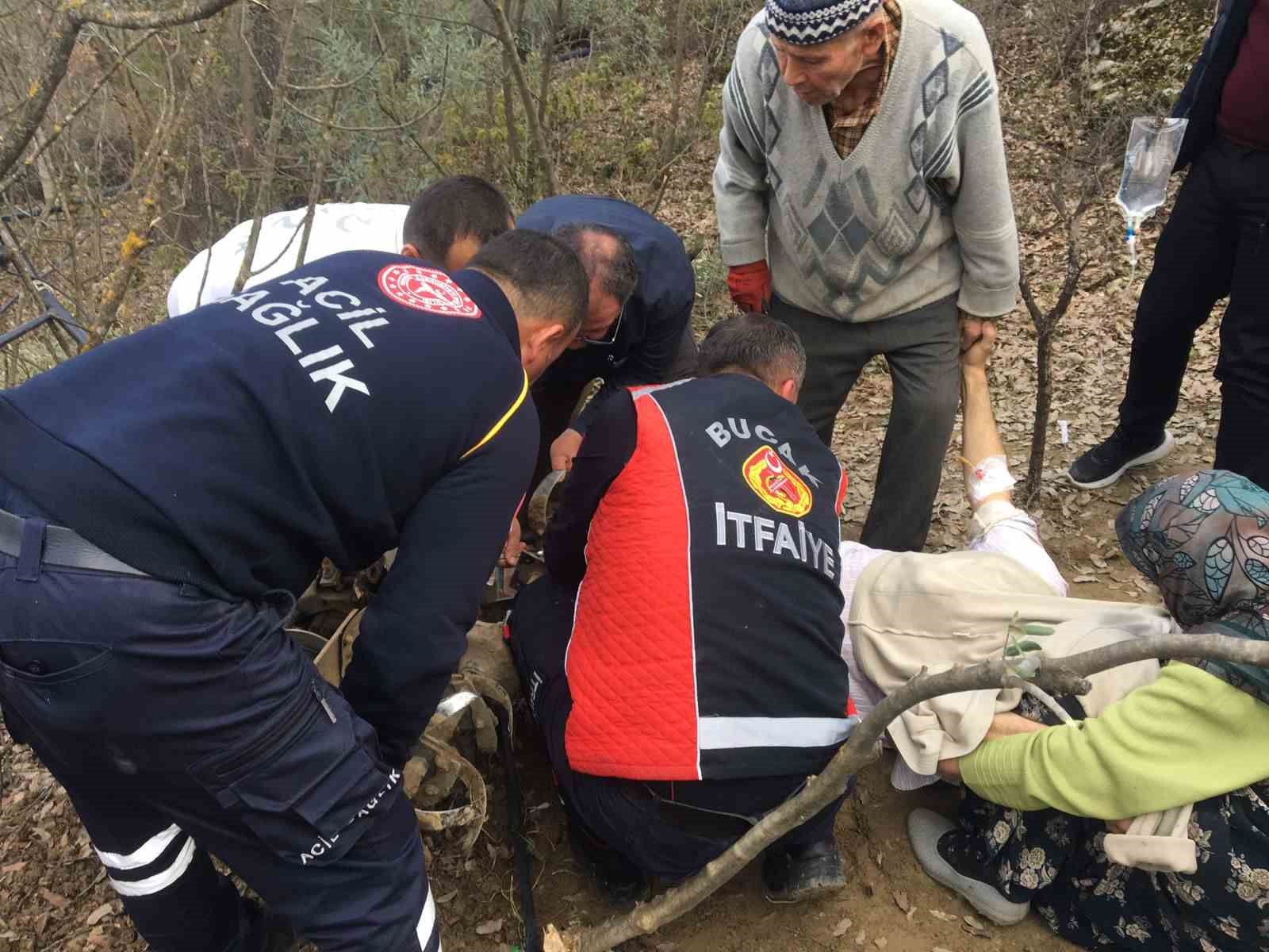 Burdur’da çapa makinesine ayağını kaptıran adam ekipler tarafından kurtarıldı