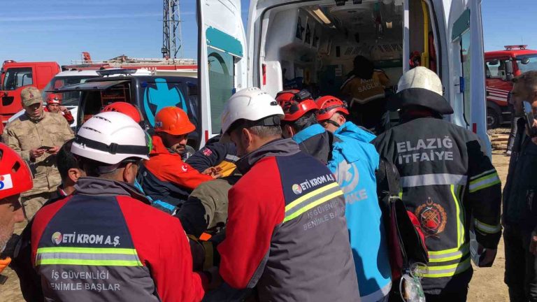 Elazığ’da maden ocağında göçük: 3 işçi kurtarıldı, 1 işçi göçük altında