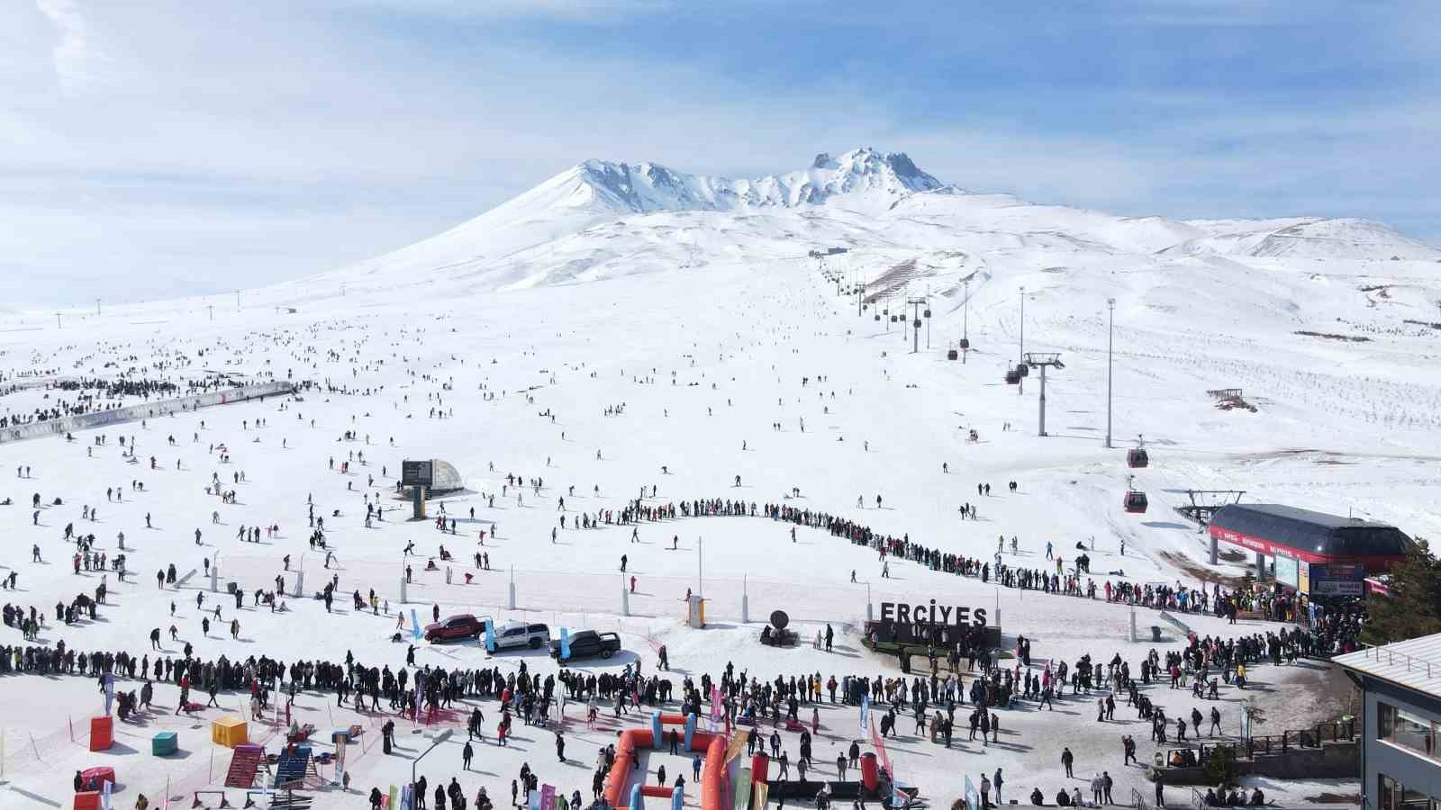 Erciyes hafta sonu 125 bin turist ağırladı
