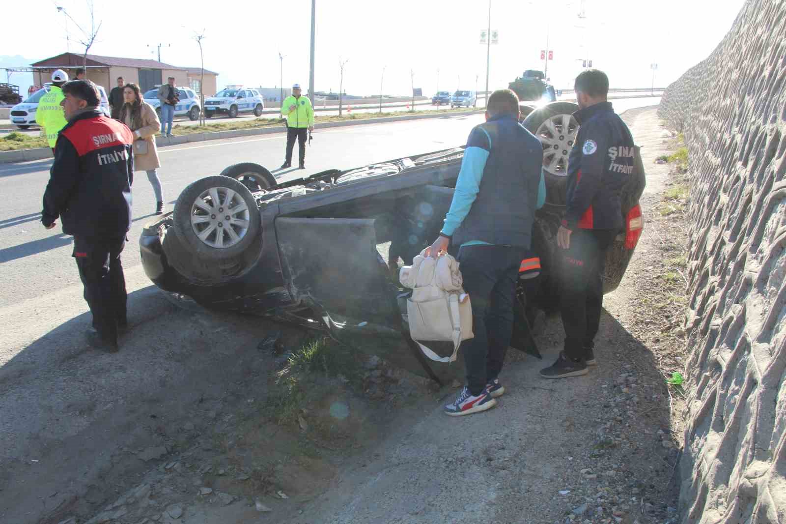 Şırnak’ta otomobil takla attı: 1 yaralı
