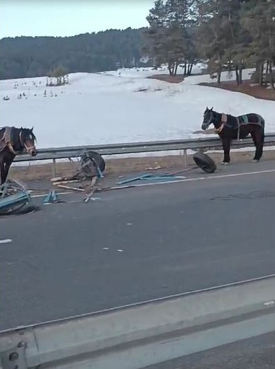 At arabasıyla otomobil çarpıştı: 3 yaralı