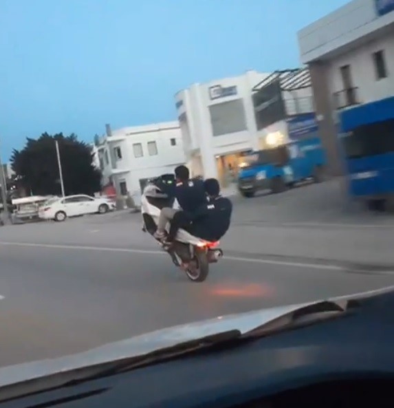 Bodrum’da tehlikeli sürüş kamerada