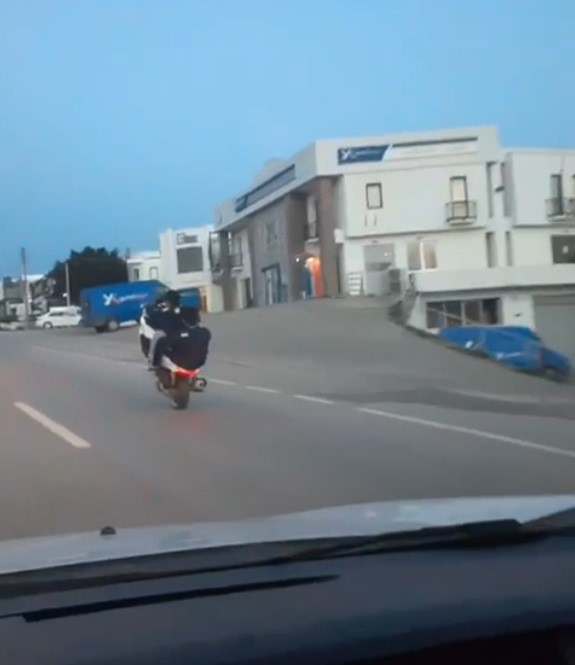 Bodrum’da tehlikeli sürüş kamerada
