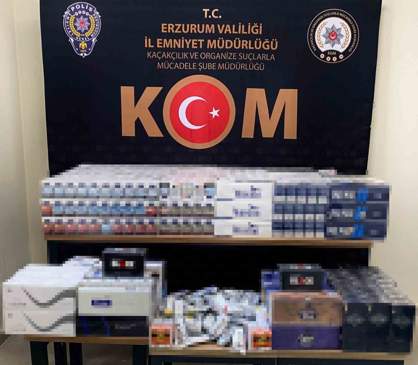 Erzurum’da kaçak sigara operasyonu

