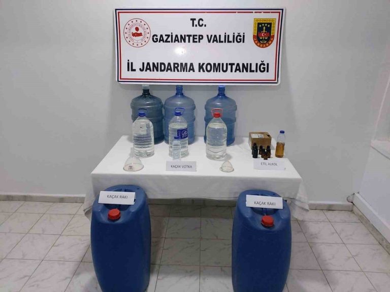 Gaziantep’te kaçak alkol operasyonu