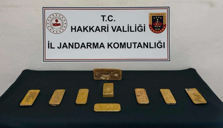 Hakkari’de piyasa değeri 37 milyon TL olan külçe altın ele geçirildi