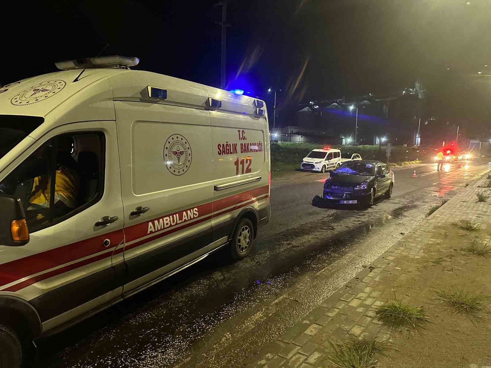 Muratlı’da kaza: 2 yaralı
