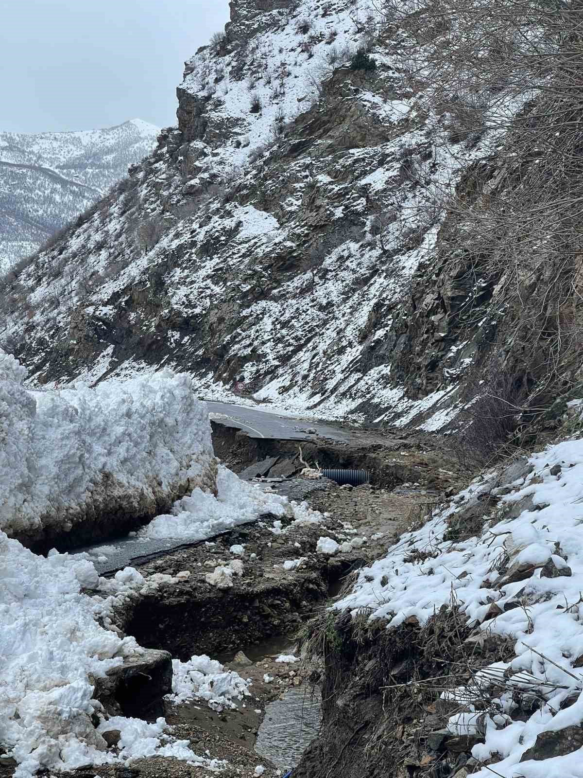 Pervari-Çatak yolu çığ nedeniyle ulaşıma kapandı
