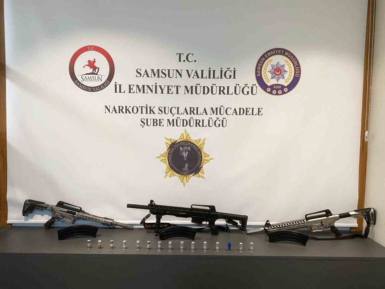 Samsun’da 3 kişi ruhsatsız tüfeklerle yakalandı