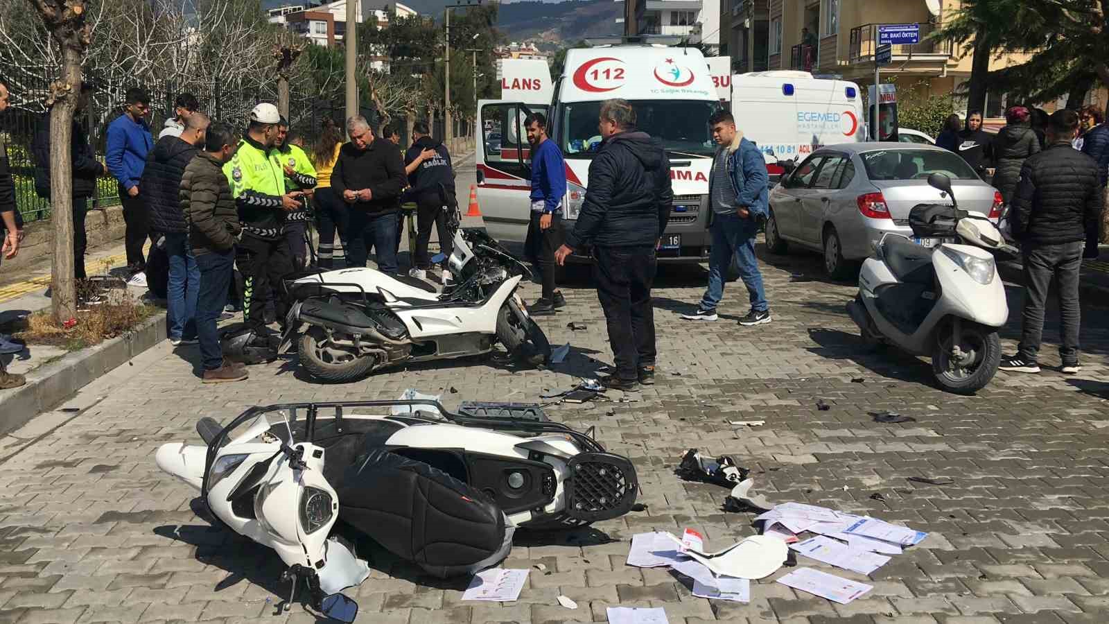 Söke’de motosikletler çarpıştı: 2 yaralı
