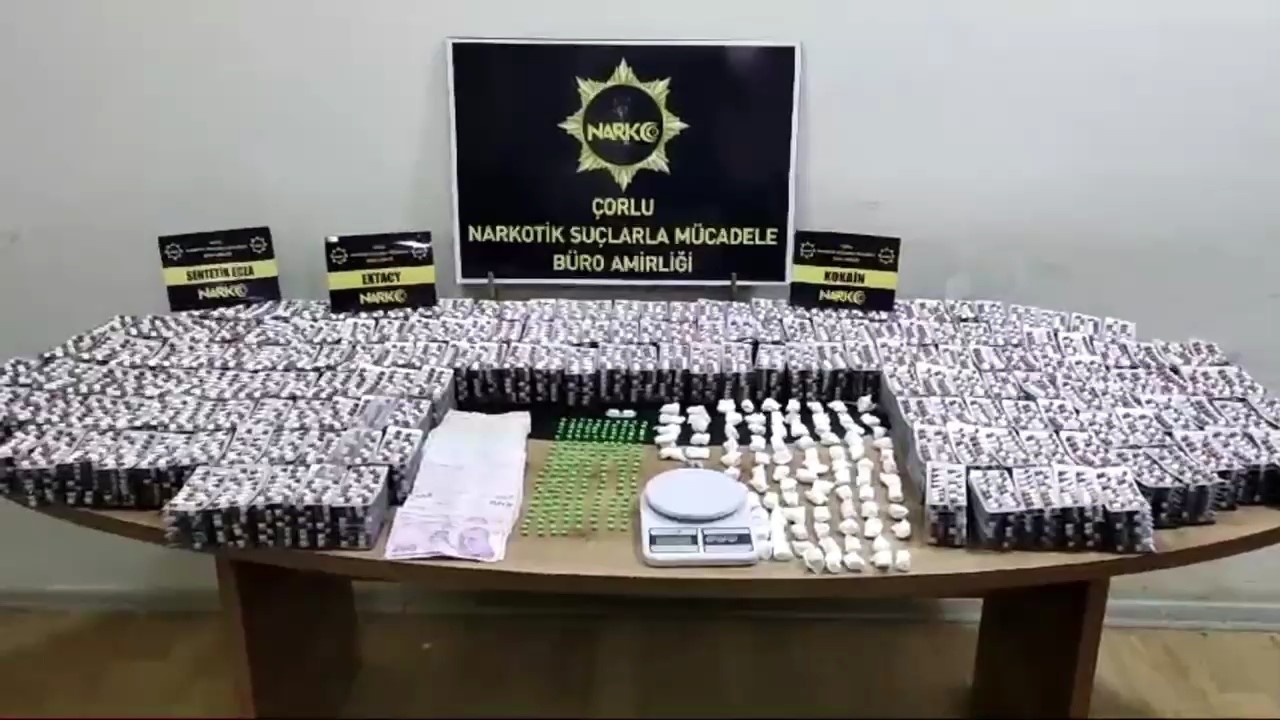 Tekirdağ’da binlerce uyuşturucu hap ele geçirildi