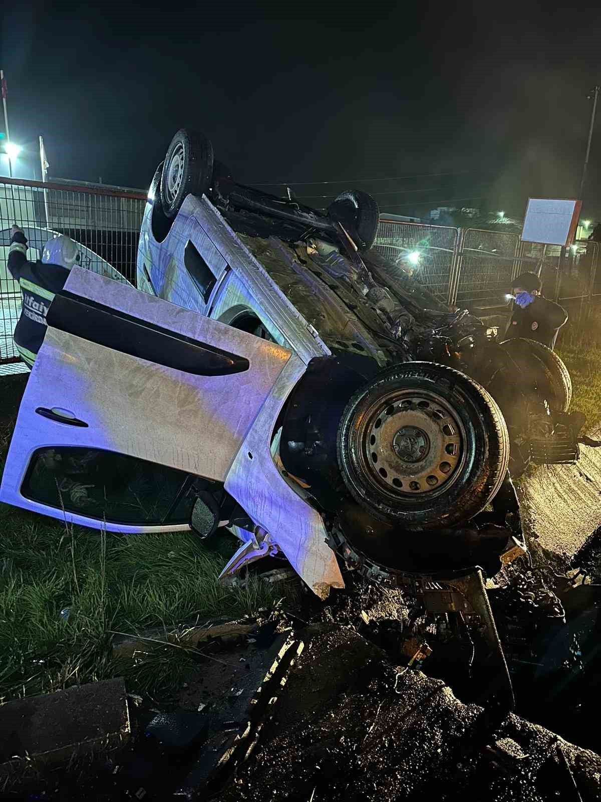 Tekirdağ’da takla atan aracın sürücüsü hayatını kaybetti
