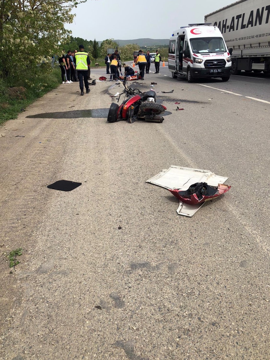 Duble yolda motosiklet ile tır çarpıştı: 1 ölü

