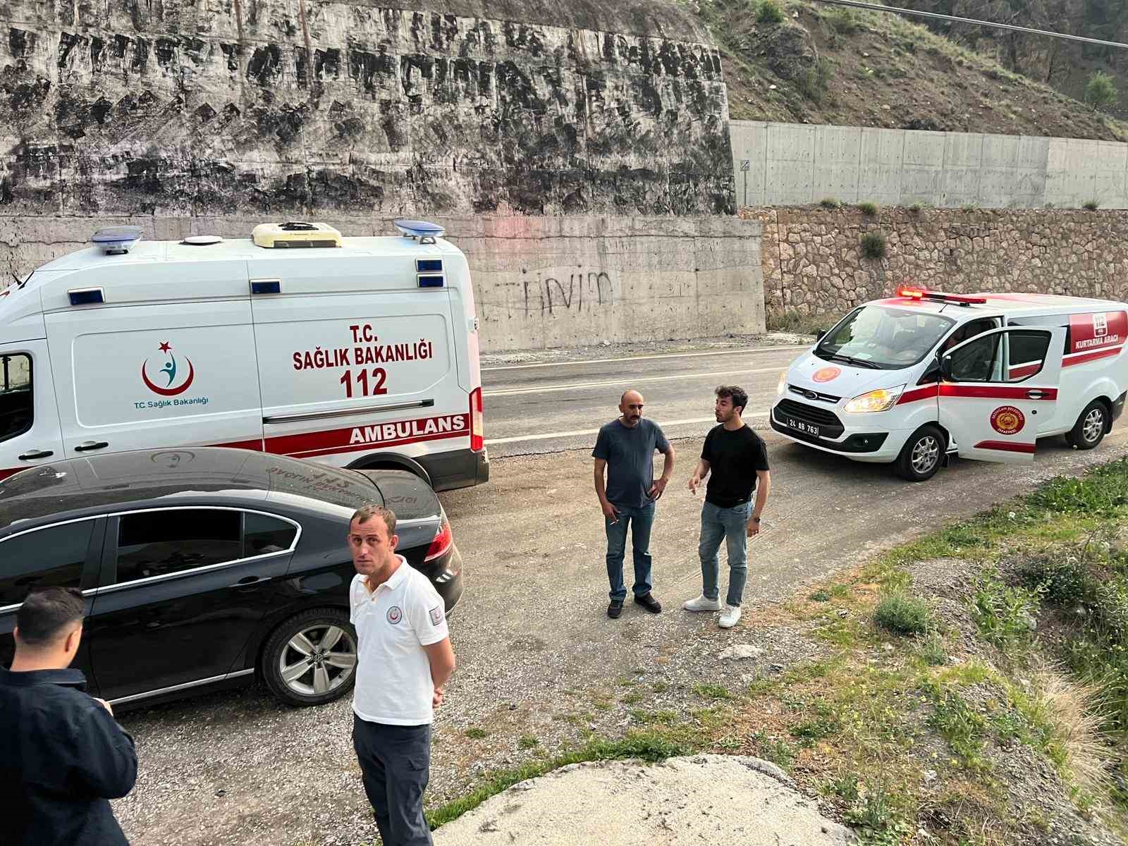 Erzincan’da yoldan çıkan otomobil Fırat Nehrine uçtu