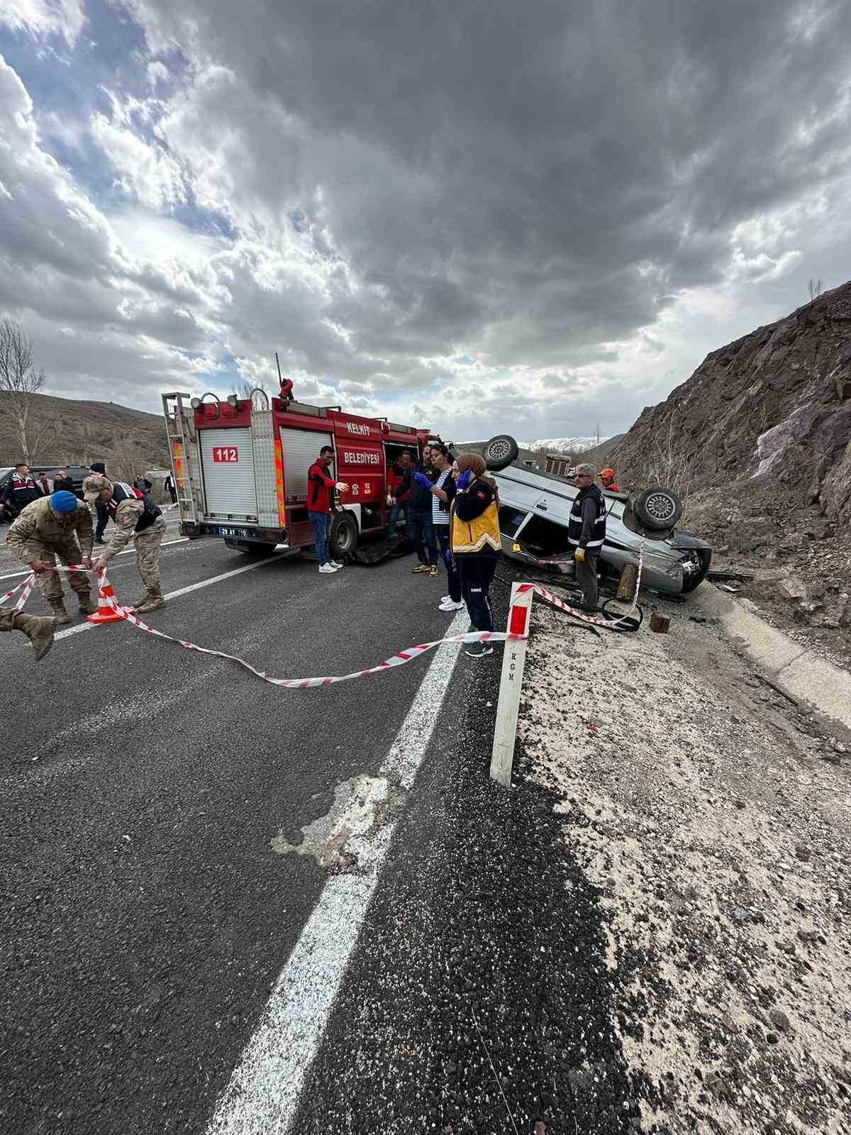 Gümüşhane’de trafik kazası: 1 ölü 1 yaralı
