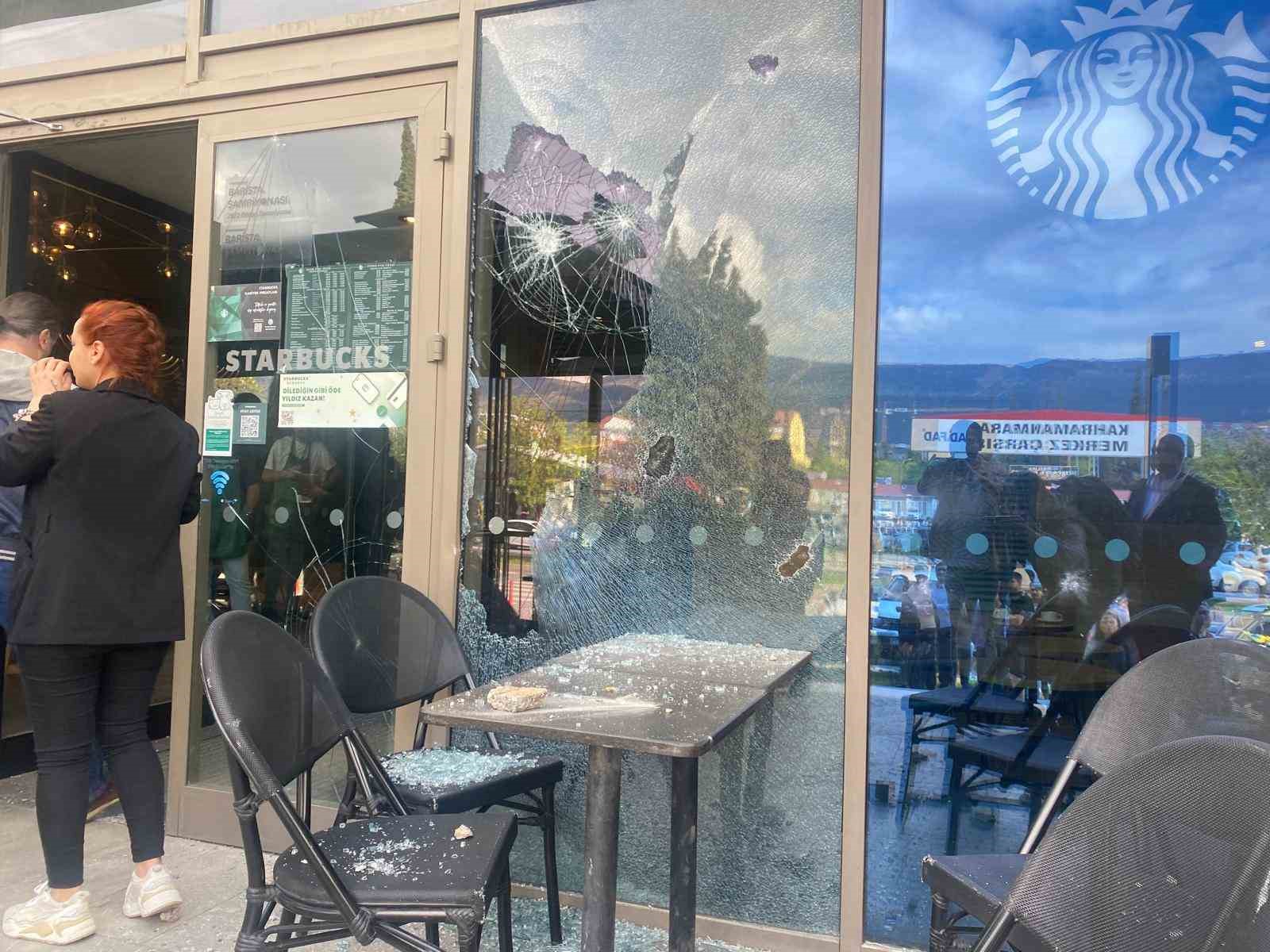 Kahramanmaraş’ta Starbucks’a taşlı silahlı saldırı: 1 yaralı
