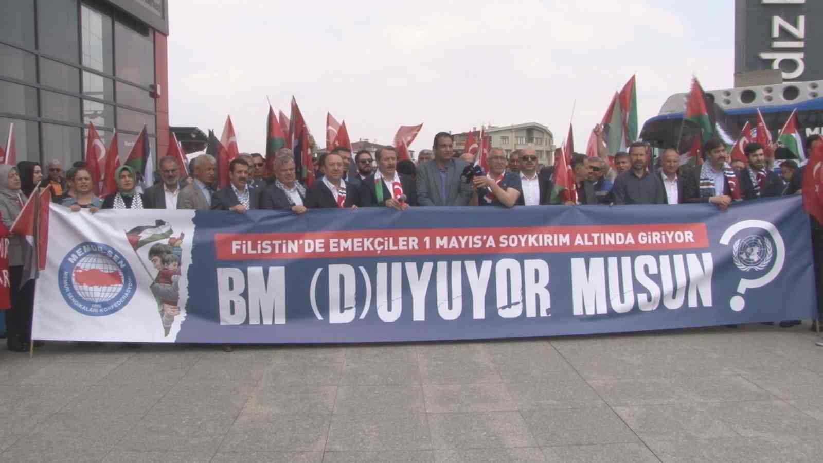 Memur-Sen’den Birleşmiş Milletlere siyah çelenk eylemi
