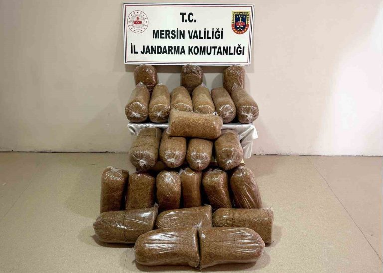 Mersin’de 290 kilo kaçak tütün ele geçirildi