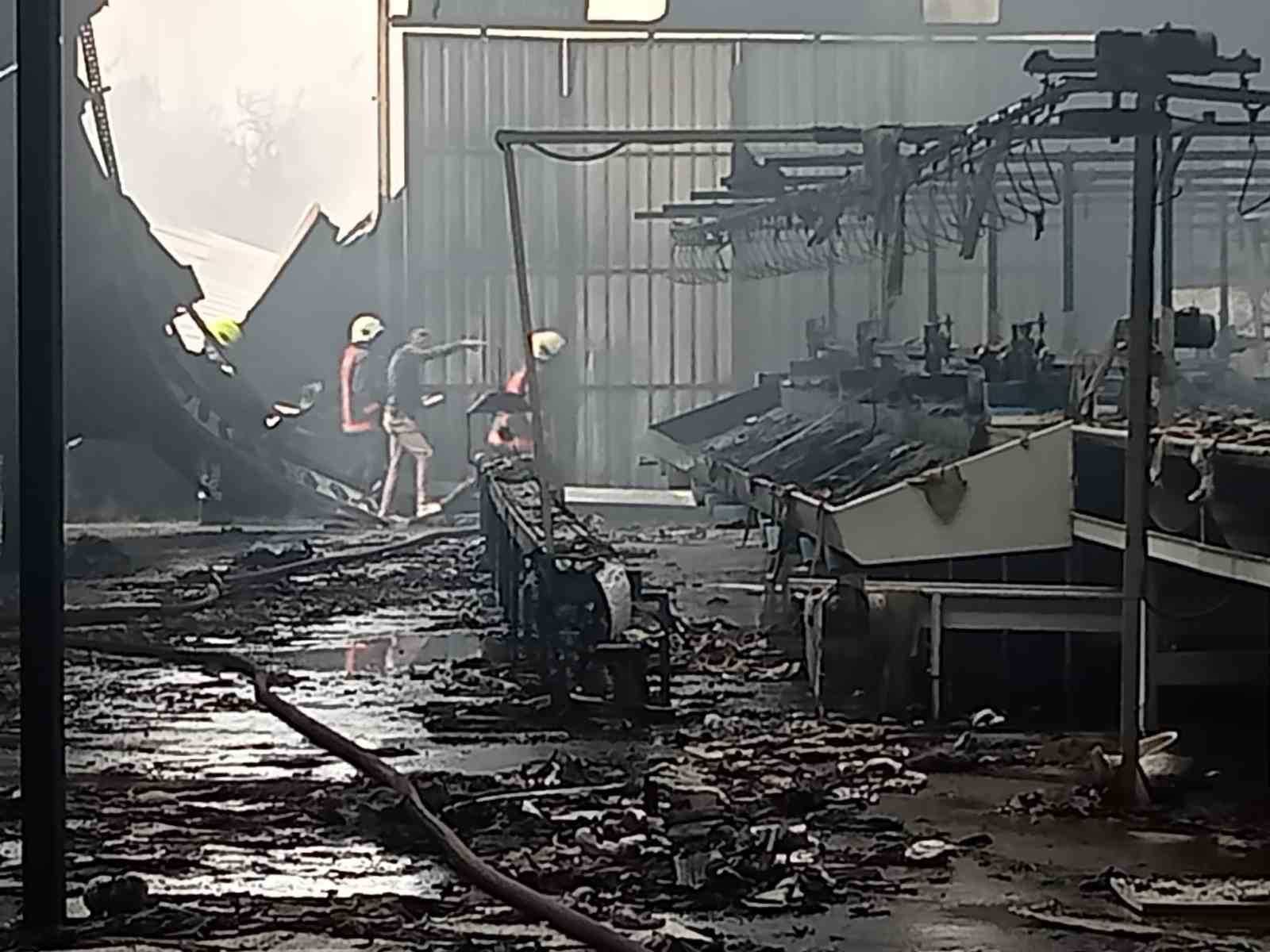 Mersin’de narenciye paketleme tesisinde yangın
