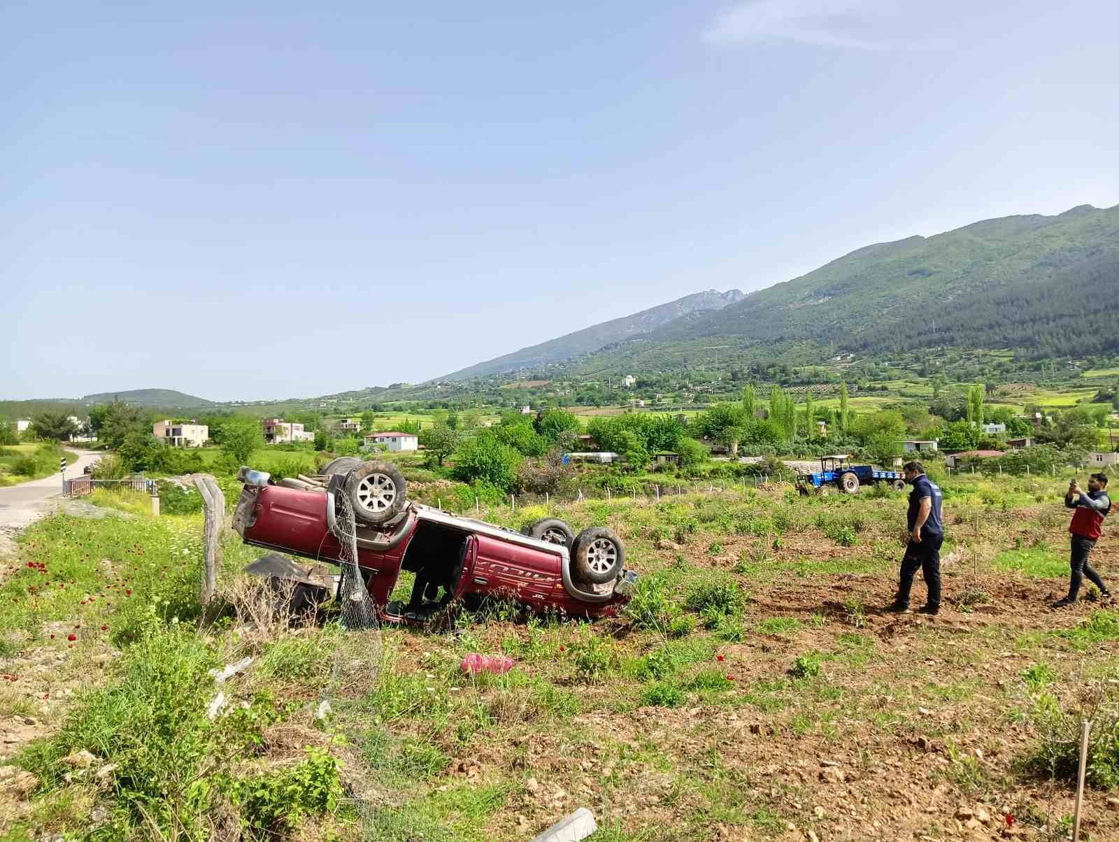 Osmaniye’de pikap takla attı: 1 yaralı
