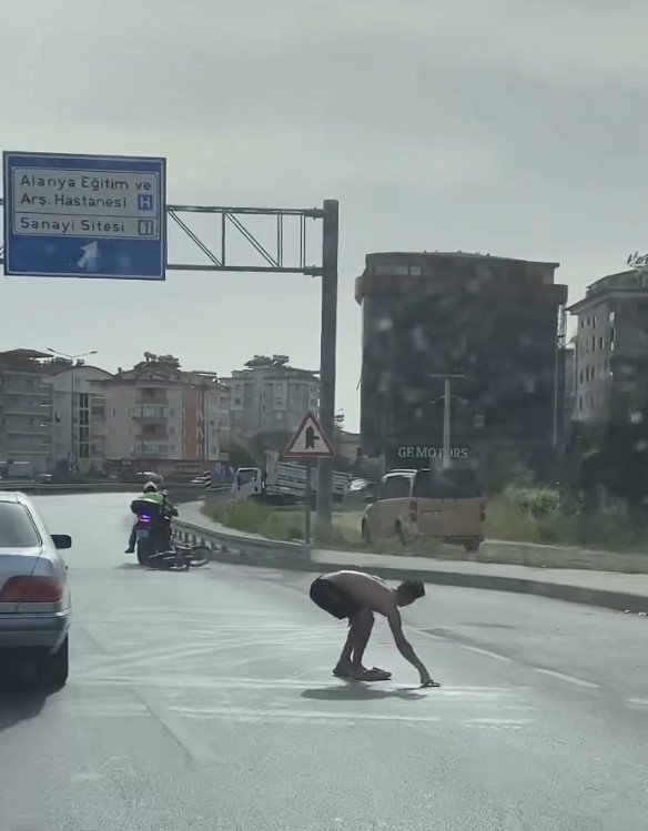 Peşindeki polisin üzerine motosiklet süren sürücüye 38 bin lira para cezası
