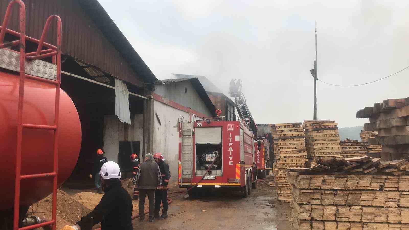 Sakarya’da orman ürünleri fabrikasında korkutan yangın
