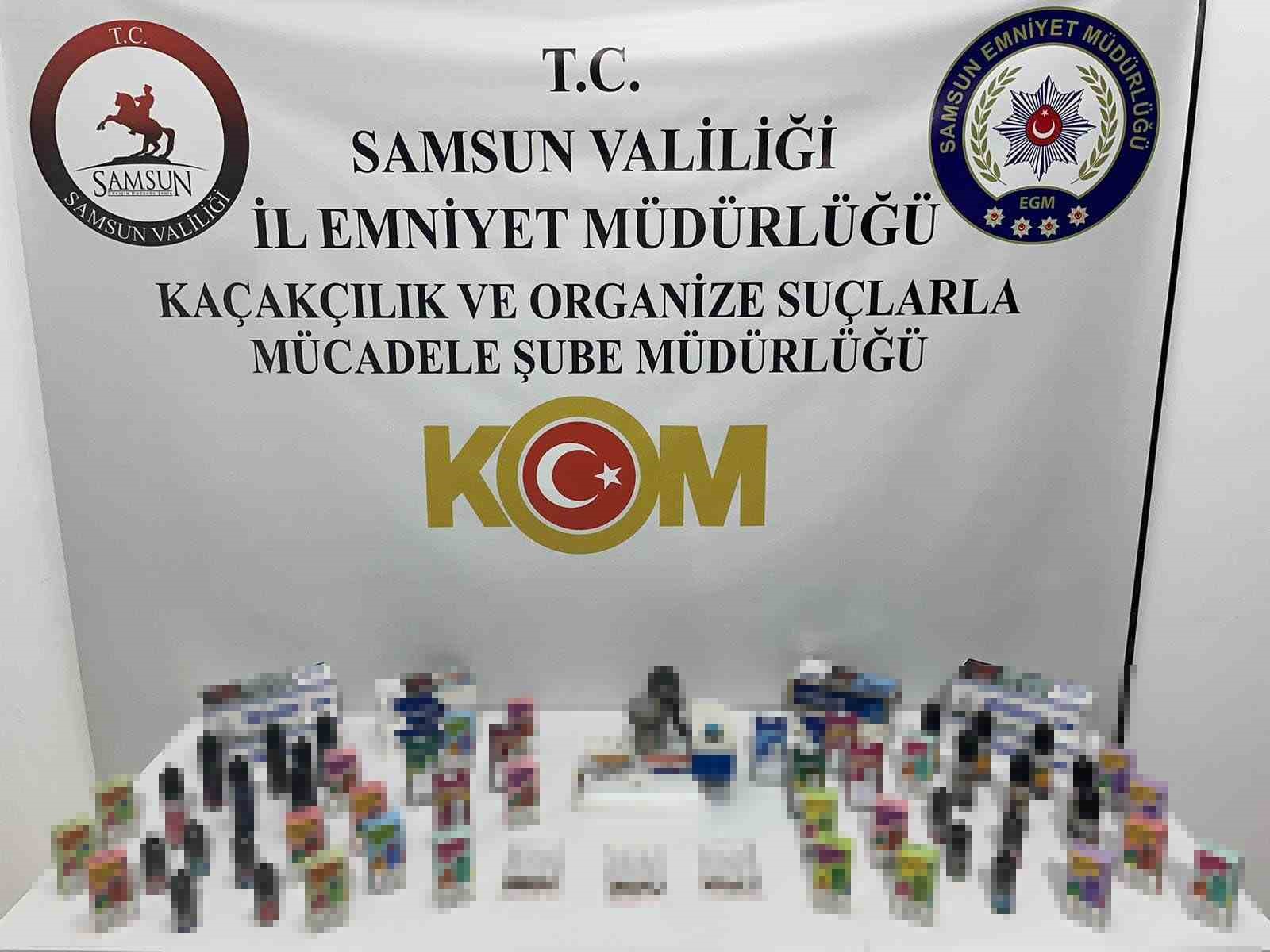 Samsun’da bin 660 adet doldurulmuş makaron sigara ele geçirildi