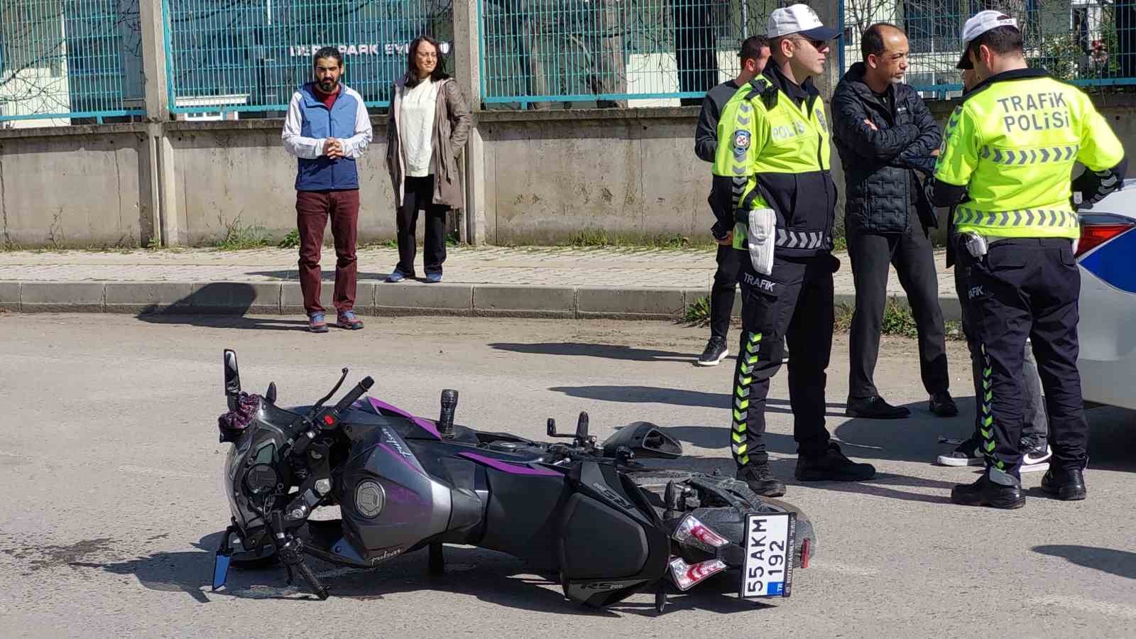 Samsun’da motosiklet ile otomobil çarpıştı: 1 yaralı
