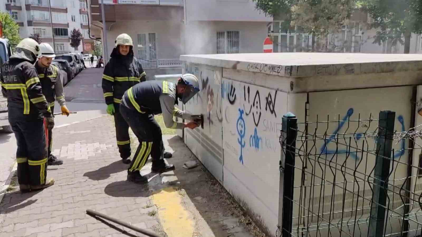 Aksaray’da elektrik panosunda yangın paniği
