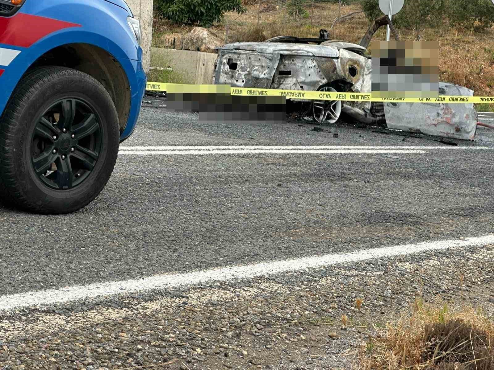 Antalya’da alev alan otomobildeki Polonyalı çift hayatını kaybetti