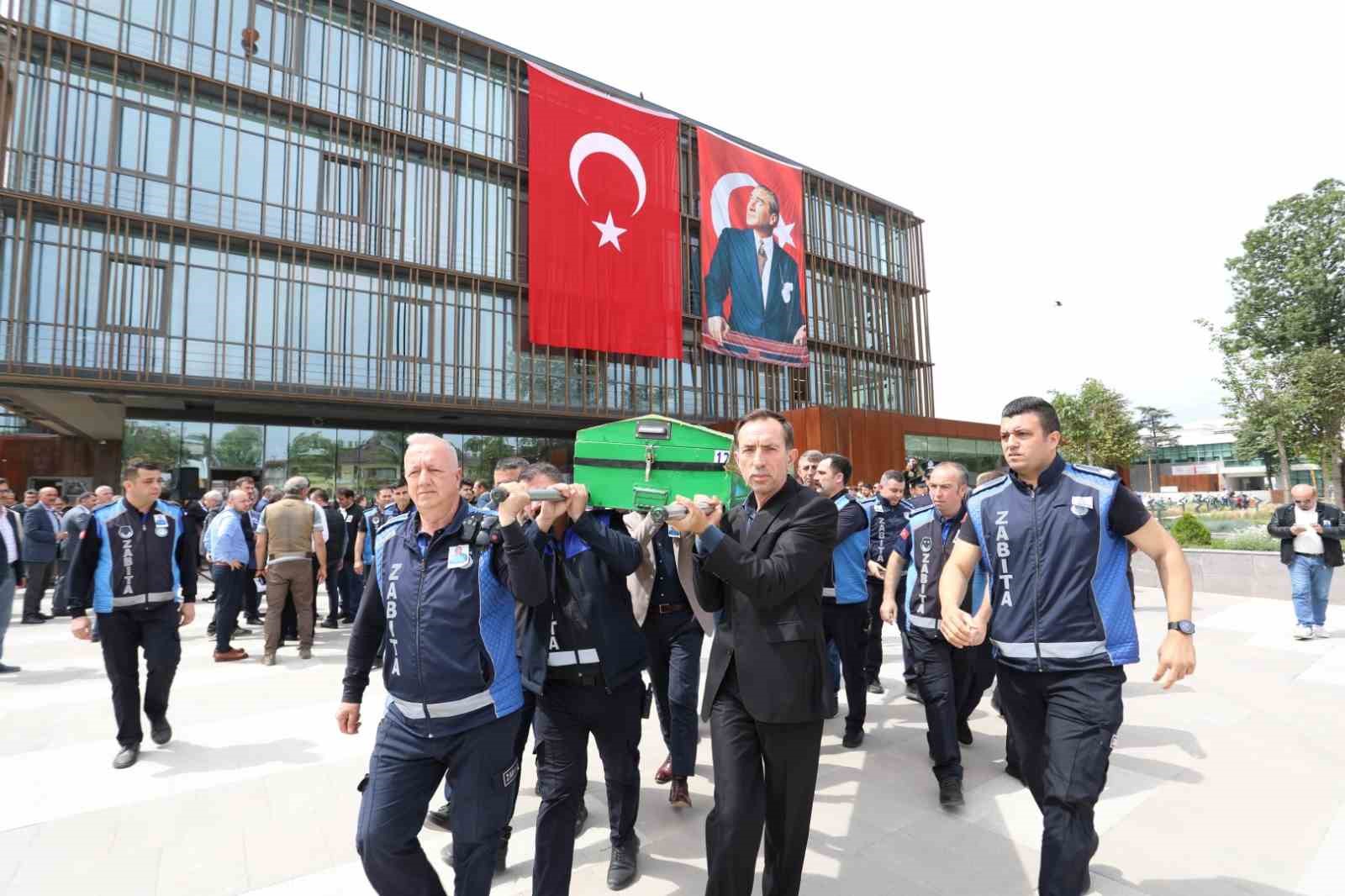 Vefat eden zabıta memuru Mustafa Şengün için tören düzenlendi
